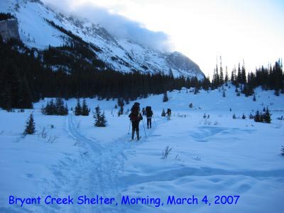 Bryant Creek Shelter, Banff, 2007/03/04