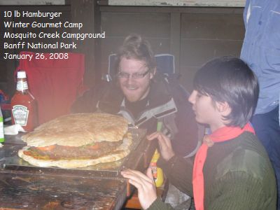 Really Big Hamburger, Gourmet Camp, Mosquito Creek Campground, 2008/01/26